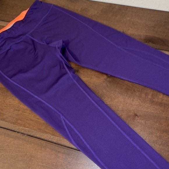 Layers 8 QWICK DRY Purple & Orange Detail Leggings Sz. S - Picture 9 of 17
